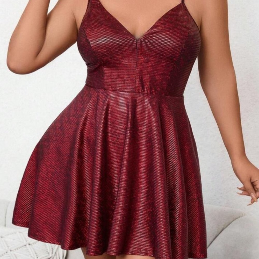 SHEIN Privé Plus Solid Cami Dress